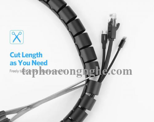 Ugreen 30819 3M màu Đen Dây ống xoắn PE bảo vệ cáp cao cấp LP121 30030819